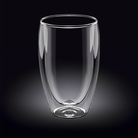 Стакан 550 мл. d=85 мм. h=155 мм. с двойными стенками Термостекло Wilmax /1/48/